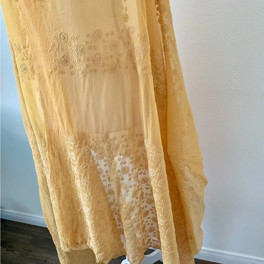 Yellow Floral Scarf 40/90 inch